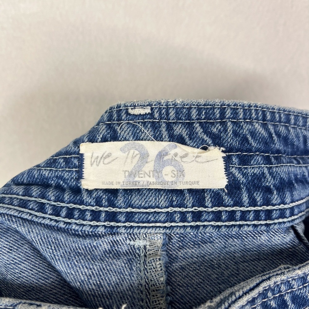 Free People We The Free Indigo Blue Colette High Waisted Wide Leg Jeans Size 26 - Picture 9 of 14